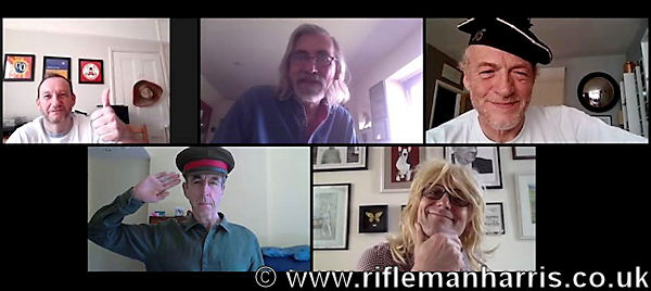 The Chosen Men reunite in a Zoom meeting for the History Hack podcast
